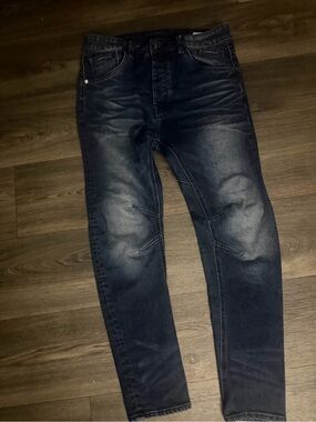 Men's Skinny Stretch Jeans in Dark Blue